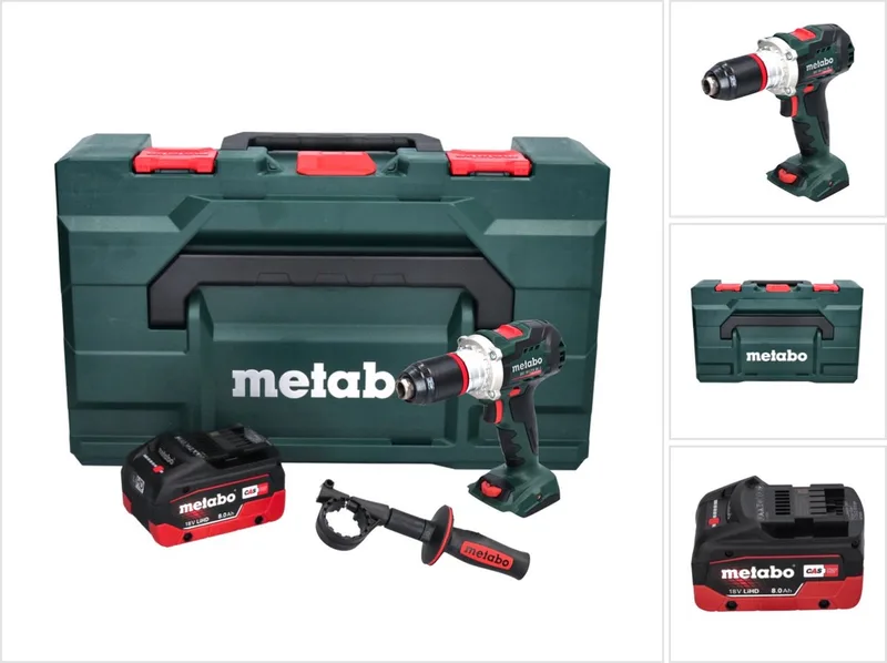 BS 18 LTX BL I Accuboormachine 18 V 130 Nm + 1x accu 8.0 Ah + metaBOX - zonder lader från Metabo – produktbild