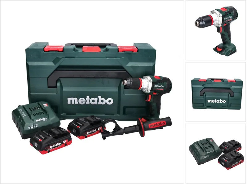 BS 18 LTX BL I Accuboormachine 18 V 130 Nm + 2x accu 4.0 Ah + lader + metaBOX de Metabo – image du produit