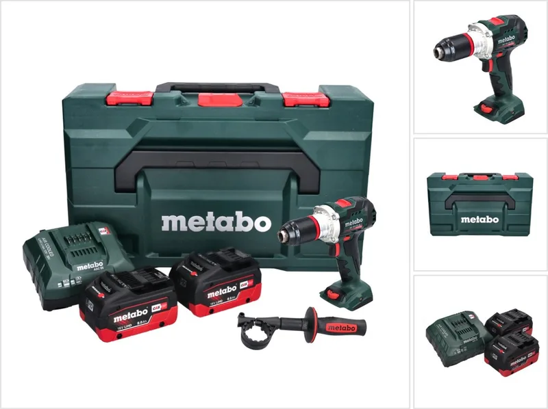 BS 18 LTX BL I Accuboormachine 18 V 130 Nm + 2x accu 8.0 Ah + lader + metaBOX de Metabo – image du produit