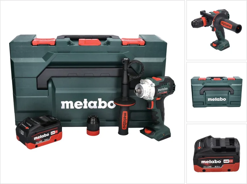 BS 18 LTX BL Q I Accuboormachine 18 V 130 Nm borstelloos + 1x oplaadbare accu 8.0 Ah + metaBOX - zonder lader de Metabo – image du produit