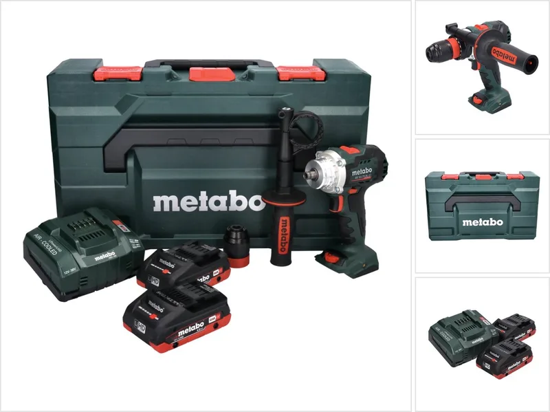 BS 18 LTX BL Q I accuboormachine 18 V 130 Nm borstelloos + 2x accu 4,0 Ah + oplader + metaBOX von Metabo – Produktbild