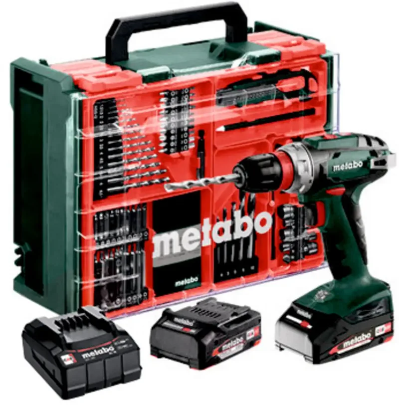 BS 18 Quick Set 602217710 Akku-Bohrschrauber 18 V 2 Ah Li-Ion bürstenlos, inkl. 2. Akku, inkl. Koffer, inkl. Ladegerät, mit Zubehör de Metabo – image du produit