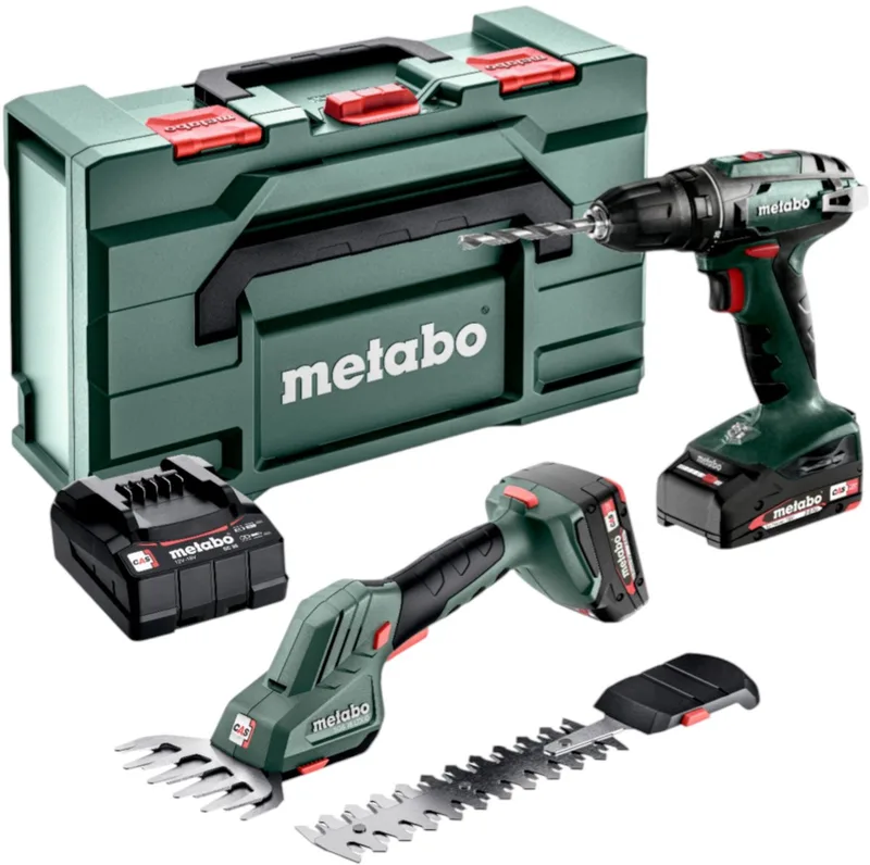 BS 18 + SGS 18 LTX Q 685186000 Accu-schroefboormachine 18 V 2.0 Ah Li-ion Incl. 2 accus, Incl. koffer, Incl. lader de Metabo – image du produit