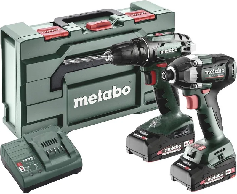 BS+SSD200LTBL 685193000 Accu-schroefboormachine, Accu-slagmoersleutel 18 V 2 Ah Li-ion Incl. accu, Incl. lader de Metabo – image du produit