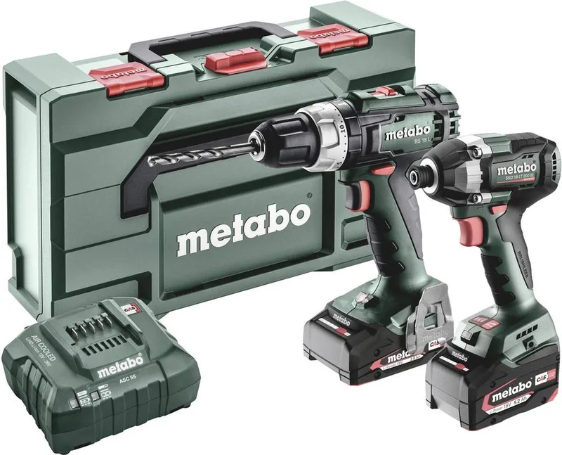 BSL+SSD200LTBL 685194000 Accu-schroefboormachine, Accu-slagmoersleutel 18 V 4 Ah Li-ion Incl. accu, Incl. lader von Metabo – Produktbild