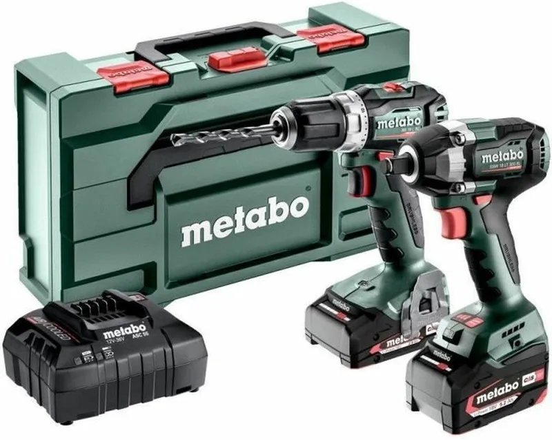 BSLBL+SSWLT300BL 685202000 Accu-schroefboormachine, Accu-slagmoersleutel 18 V 5.2 Ah Li-ion Incl. accu, Incl. la von Metabo – Produktbild