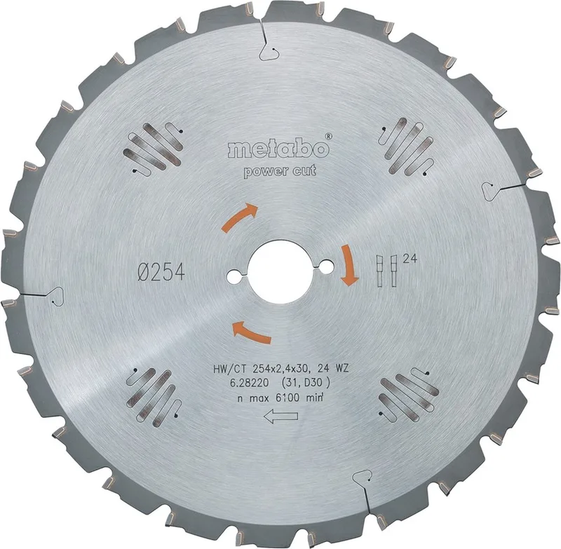 Cirkelzaagblad 250X30 24Wz 628013000 by Metabo – product image
