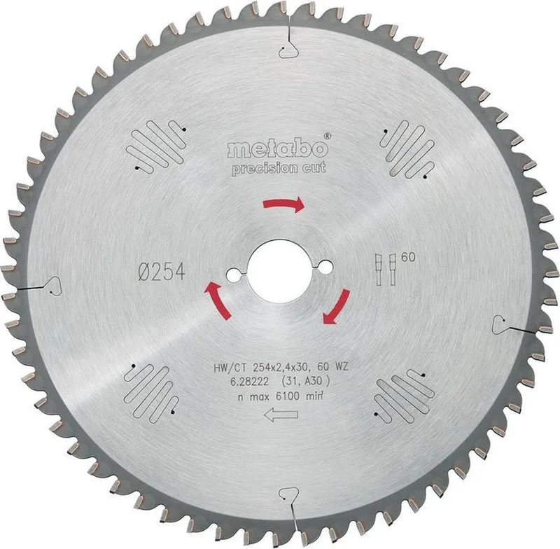 Cirkelzaagblad HM 216x30mm 48 tands WZ von Metabo – Produktbild