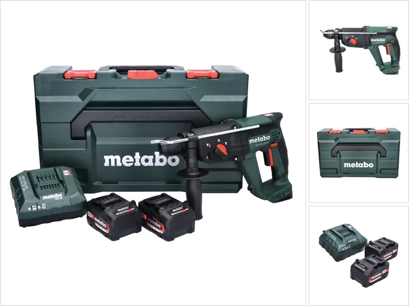 Gereedschap - 18V ACCU-combihamer, 2x accu 4.0 Ah Lipower, lader 601712510 de Metabo – image du produit