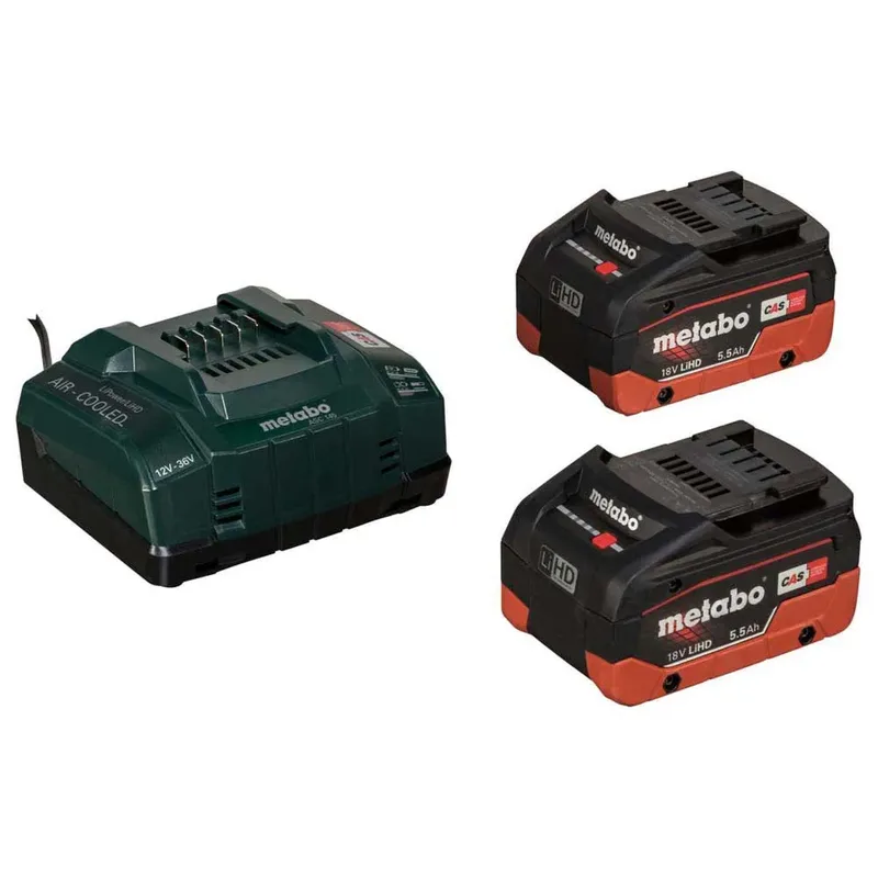 Gereedschap - 18V ACCU-slagmoersleutel, 2x accu 5,5 Ah LiHD, lader 602402660 van Metabo – productafbeelding 3 van 6
