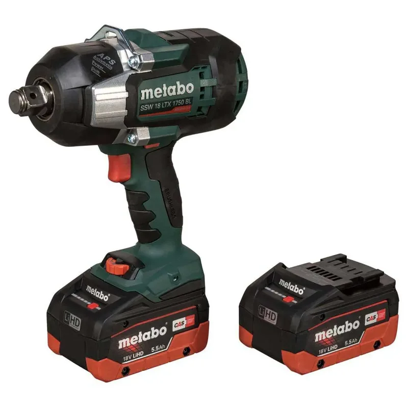 Gereedschap - 18V ACCU-slagmoersleutel, 2x accu 5,5 Ah LiHD, lader 602402660 van Metabo – productafbeelding 2 van 6