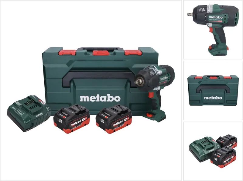 Gereedschap - 18V ACCU-slagmoersleutel, 2x accu 8,0 Ah XR, lader 602401810 de Metabo – image du produit