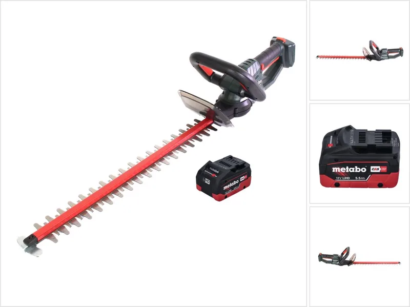 HS 18 LTX 45 accu-heggenschaar 18 V 43 cm + 1x accu 5,5 Ah - zonder oplader von Metabo – Produktbild