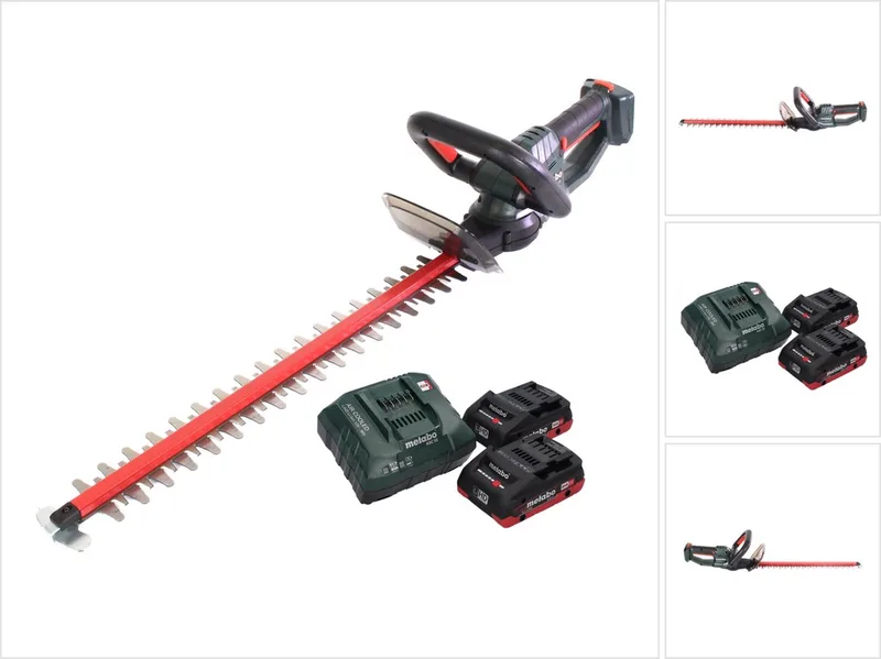 HS 18 LTX 45 accu-heggenschaar 18 V 43 cm + 2x accu 4,0 Ah + oplader by Metabo – product image