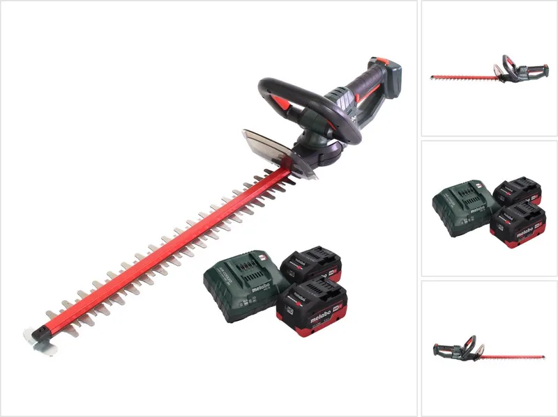 HS 18 LTX 45 accu-heggenschaar 18 V 43 cm + 2x accu 5,5 Ah + oplader von Metabo – Produktbild