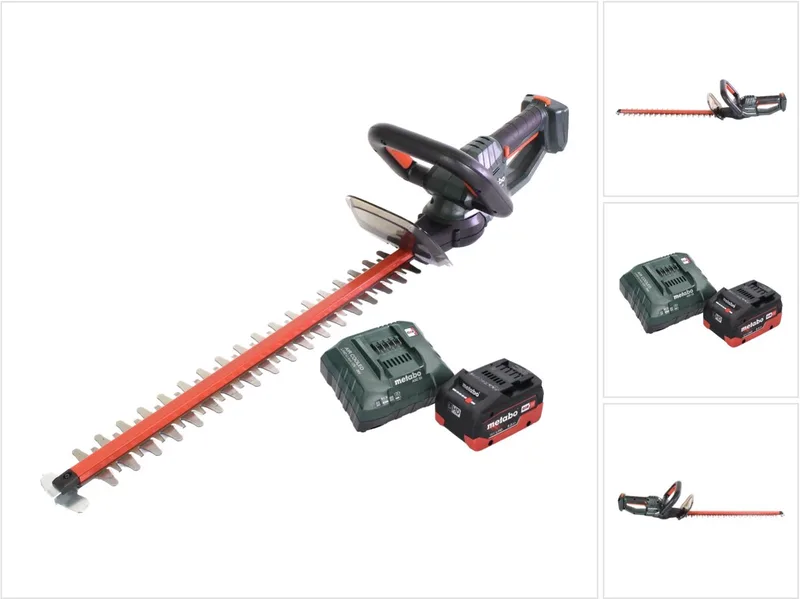 HS 18 LTX 55 accu heggenschaar 18 V 53 cm + 1x accu 8.0 Ah + lader von Metabo – Produktbild