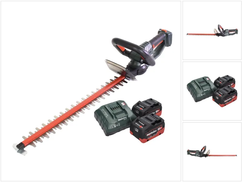 HS 18 LTX 55 accu heggenschaar 18 V 53 cm + 2x accu 5,5 Ah + lader de Metabo – image du produit