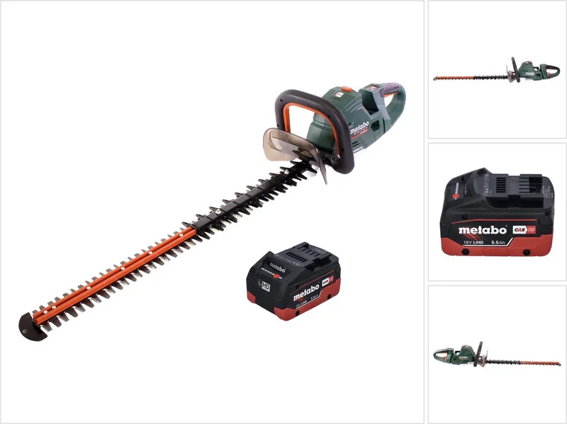 HS 18 LTX BL 75 accu-heggenschaar 18 V 75 cm borstelloos + 1x accu 5,5 Ah - zonder oplader von Metabo – Produktbild