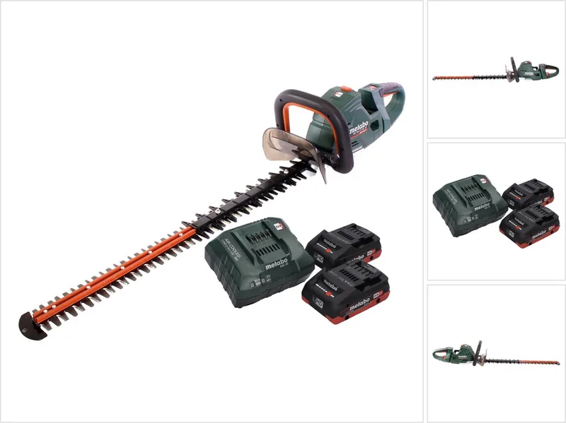 HS 18 LTX BL 75 accu-heggenschaar 18 V 75 cm borstelloos + 2x accu 4,0 Ah + oplader fra Metabo – produktbillede
