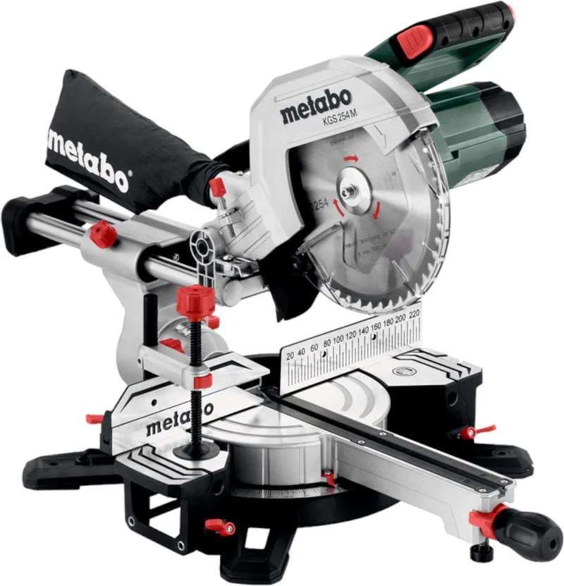 KGS 254 M - Afkortzaag - Precisie Zaaglijn - 254mm van Metabo, Groen, Zilver – productafbeelding 1 van 6