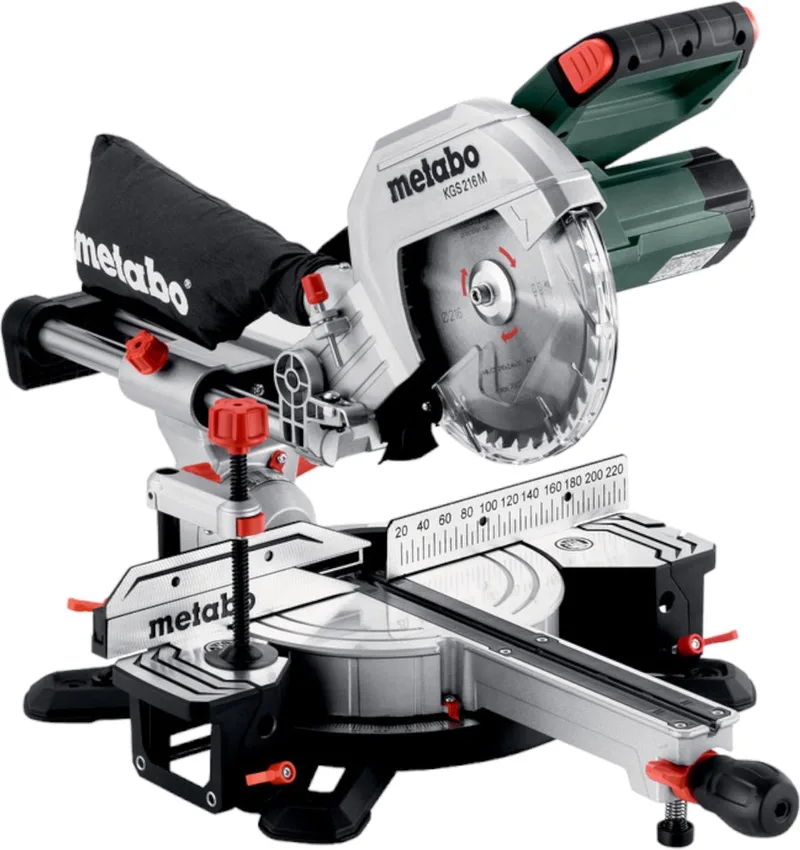 KGS216M 230V afkortzaag met trekfunctie en schaduwlijn 216mm 1500W van Metabo – productafbeelding 1 van 6