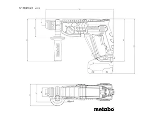 KH 18 LTX 24 | Accu-Boorhamer | 18 V | metaBOX 165 L | Excl. accu en lader van Metabo – productafbeelding 5 van 5