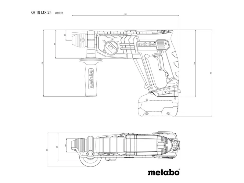 KH 18 LTX 24 | Accu-Boorhamer | 18 V | metaBOX 165 L | Excl. accu en lader van Metabo – productafbeelding 5 van 5