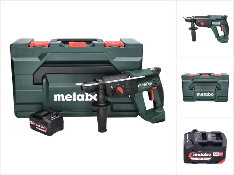 KH 18 LTX 24 accu combihamer 18 V 2.1 J SDS plus + 1x accu 4.0 Ah + metaBOX - zonder lader de Metabo – image du produit