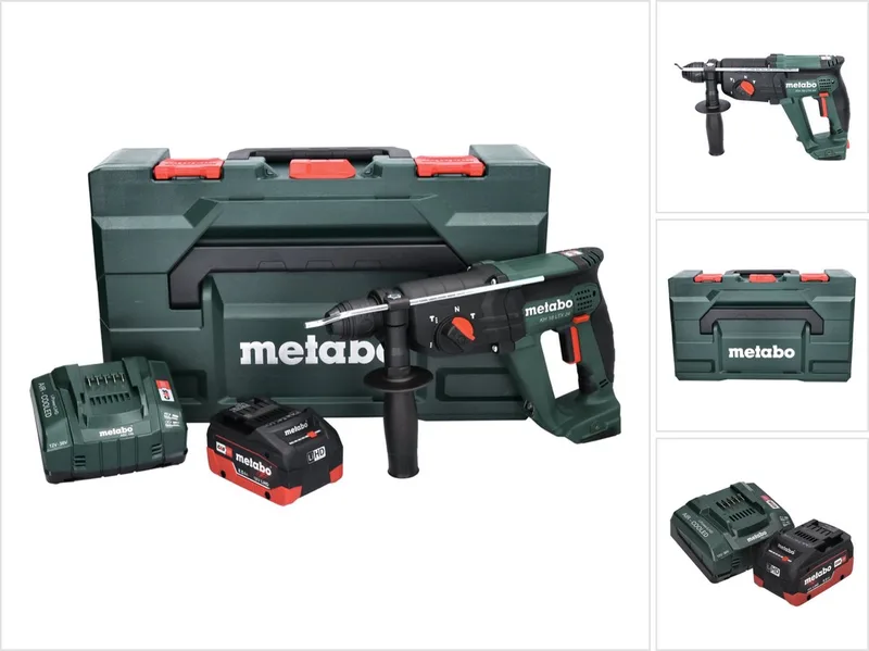 KH 18 LTX 24 accu combihamer 18 V 2.1 J SDS plus + 1x accu 8.0 Ah + lader + metaBOX by Metabo – product image