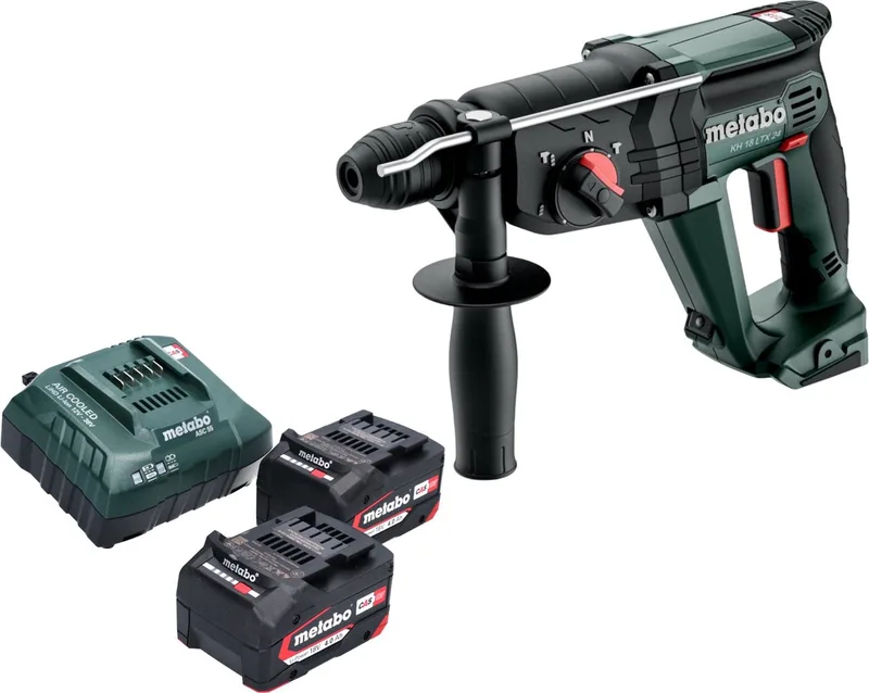 KH 18 LTX 24 accu combihamer 18 V 2.1 J SDS Plus + 2x accu 4.0 Ah + lader de Metabo – image du produit