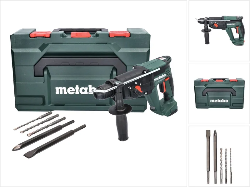 KH 18 LTX 24 accu combihamer 18 V 2,1 J SDS plus + 5-delige boor- en beitelset + metaBOX - zonder accu, zonder oplader de Metabo – image du produit