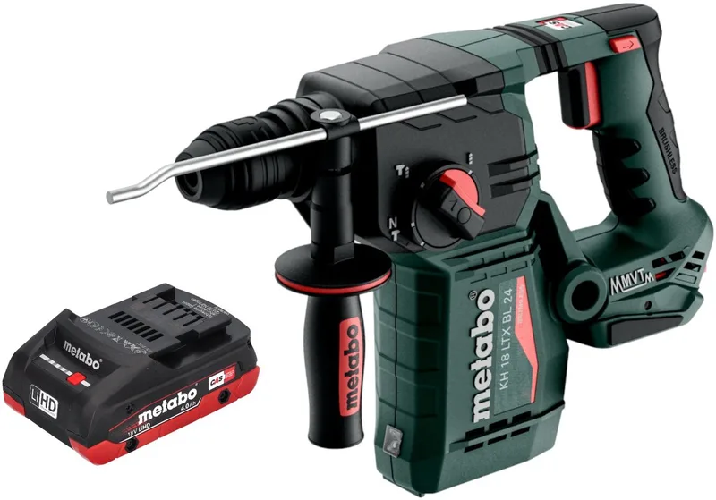 KH 18 LTX BL 24 accu-boorhamer 18 V 2,2 J SDS Plus Brushless + 1x LiHD-accu 4,0 Ah - zonder oplader de Metabo – image du produit