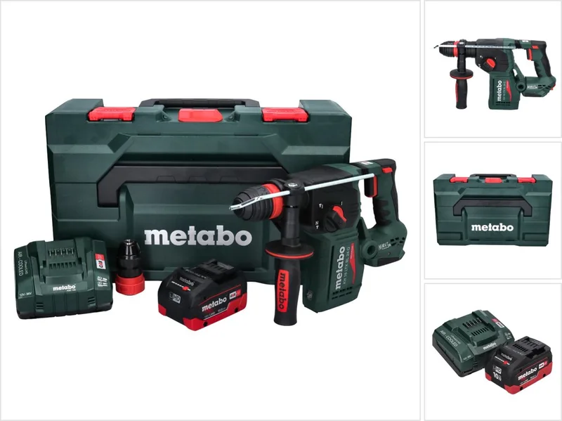 KH 18 LTX BL 24 Q accu combihamer 18 V 2.2 J + 1x accu 10.0 Ah + lader + metaBOX von Metabo – Produktbild