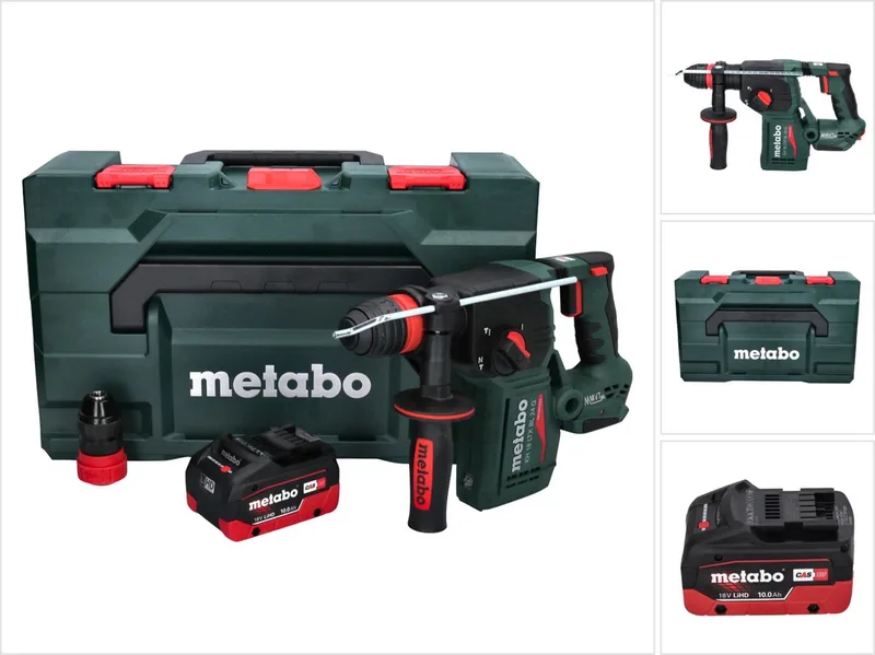 KH 18 LTX BL 24 Q accu combihamer 18 V 2,2 J + 1x accu 10,0 Ah + metaBOX - zonder oplader von Metabo – Produktbild