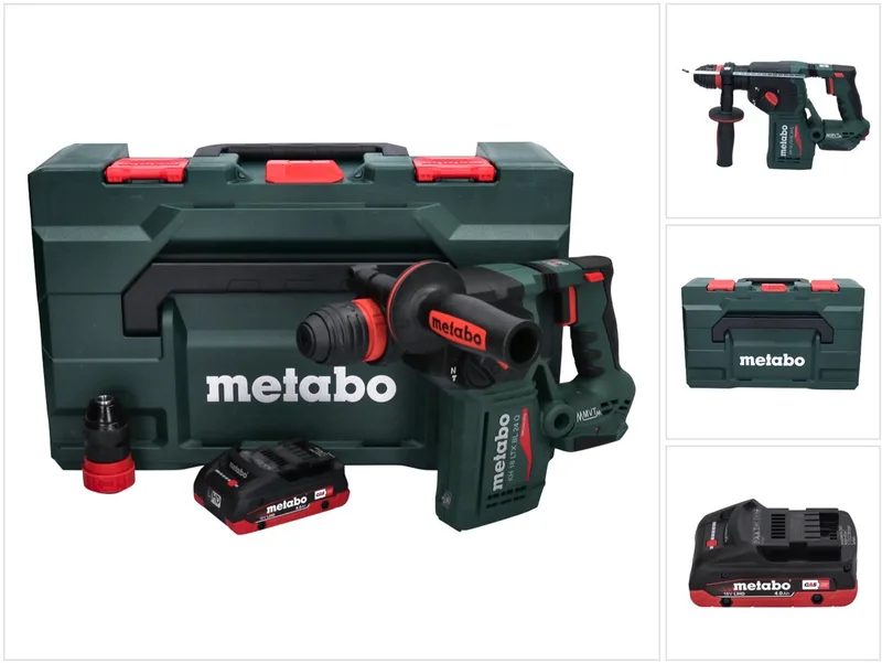 KH 18 LTX BL 24 Q accu combihamer 18 V 2,2 J + 1x accu 4,0 Ah + metaBOX - zonder oplader van Metabo – productafbeelding