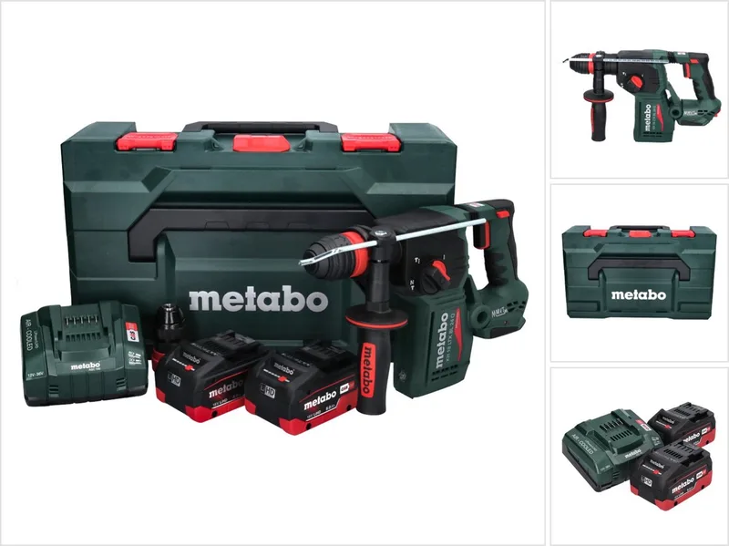 KH 18 LTX BL 24 Q accu combihamer 18 V 2.2 J + 2x accu 8.0 Ah + lader + metaBOX de Metabo – image du produit