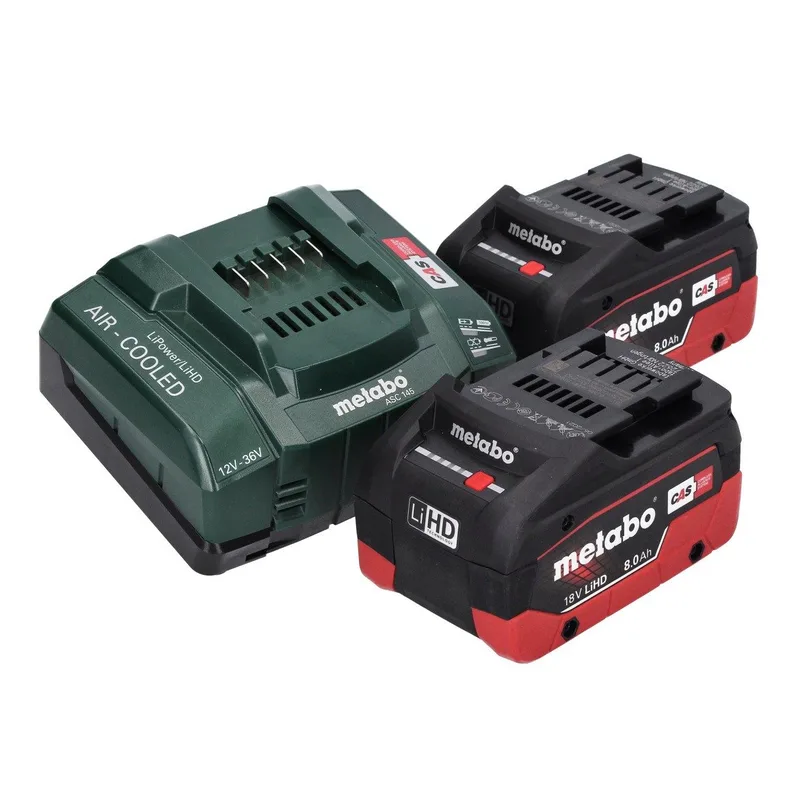 KH 18 LTX BL 28 Q accu-boorhamer 18 V 3 J SDS plus Brushless + 2x accu 8,0 Ah + oplader + metaBOX fra Metabo – produktbillede 5 af 5
