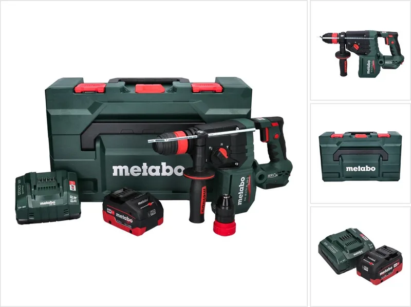 KH 18 LTX BL 28 Q accu-boorhamer 18 V 3 J SDS plus Brushless + 1x accu 5,5 Ah + oplader + metaBOX fra Metabo – produktbillede