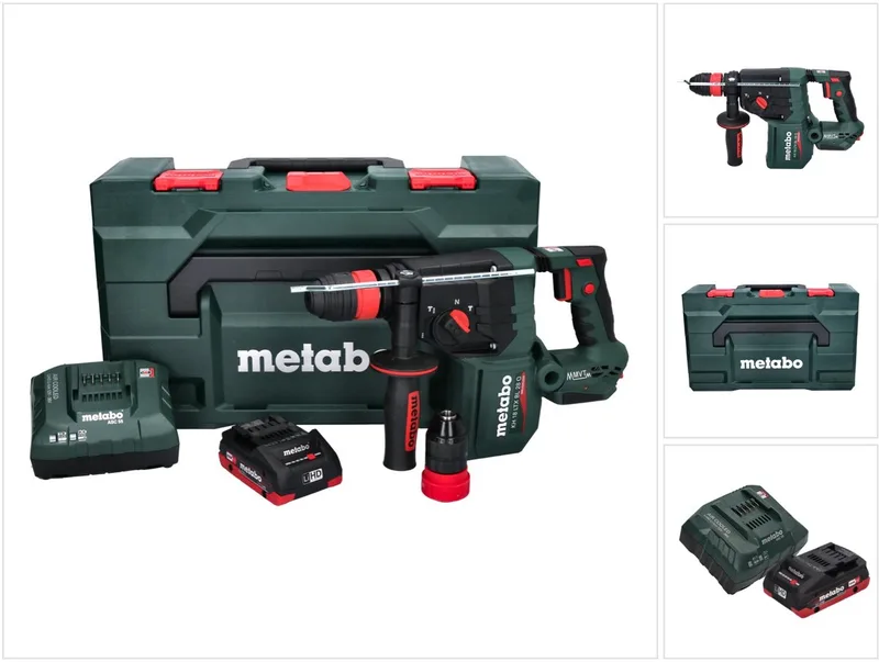 KH 18 LTX BL 28 Q accu-boorhamer 18 V 3 J SDS plus Brushless + 1x accu 4,0 Ah + lader + metaBOX de Metabo – image du produit