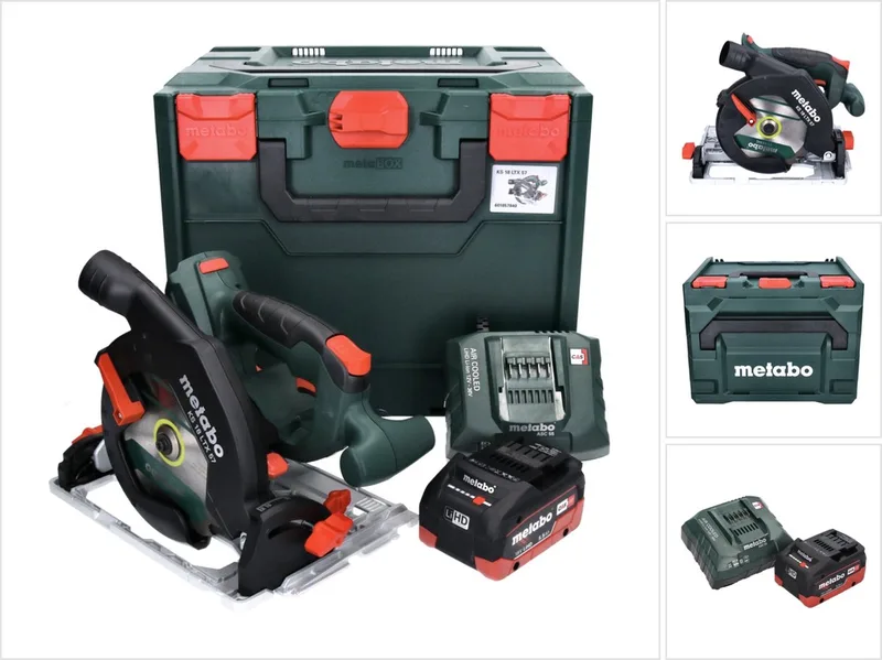 KS 18 LTX 57 accu-handcirkelzaag 18 V 165 mm + 1x accu 5,5 Ah + oplader + metaBOX by Metabo – product image