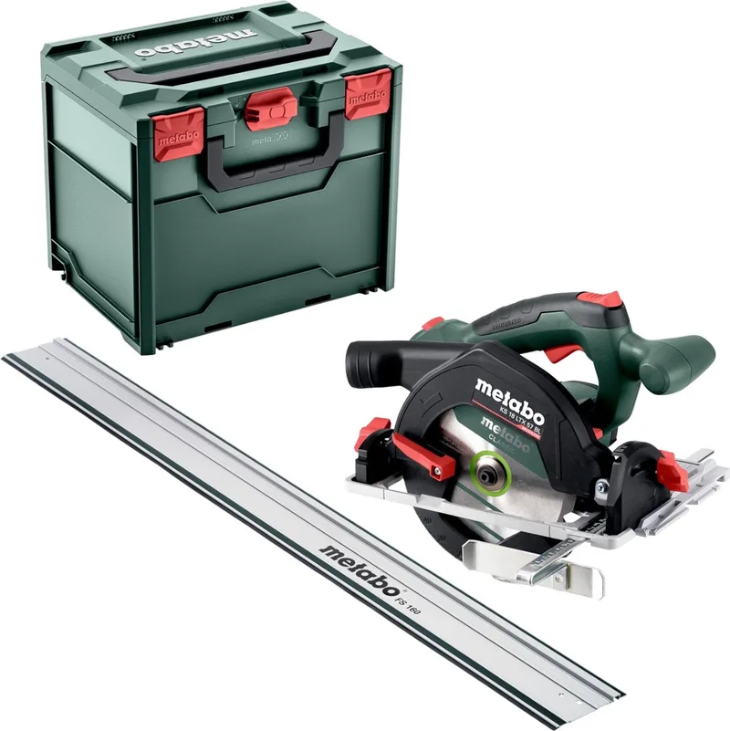Akku-Handkreissäge KS 18 LTX 57 BL (691222000) mit Führungsschiene FS 160, metaBOX 340 von Metabo – Produktbild