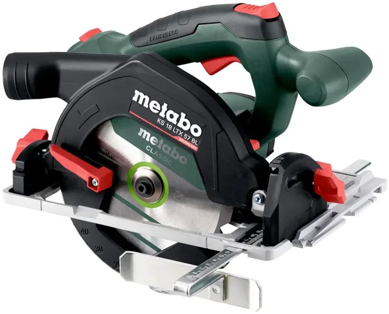 KS 18 LTX 57 BL Akku-Handkreissäge Schnitttiefe max. (90°) 57 mm ohne Akku, ohne Ladegerät, inkl. Koffer 18 V von Metabo – Produktbild