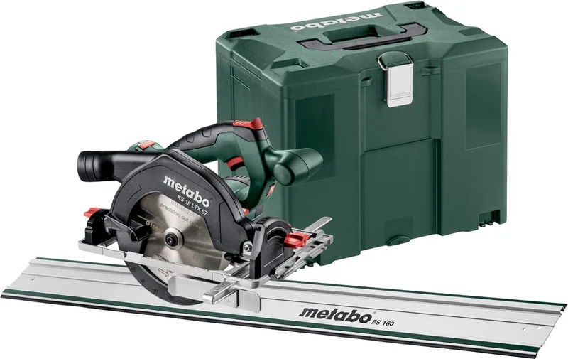 KS 18 LTX 57 SET 18V Li-Ion accu cirkelzaag set in metaBOX met geleiderail FS 160 - 57mm van Metabo – productafbeelding
