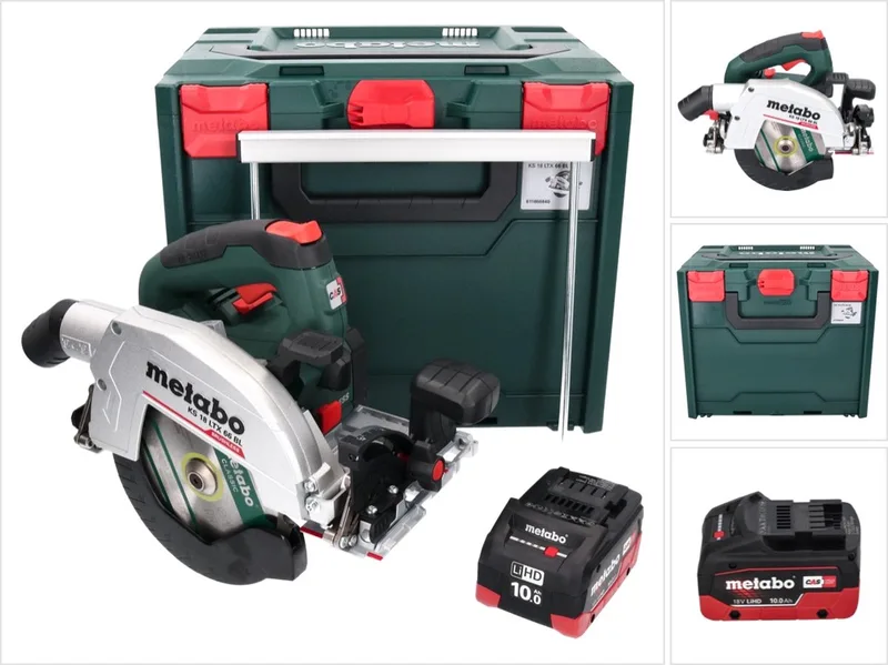 KS 18 LTX 66 BL accu-handcirkelzaag 18 V 165 mm + 1x accu 10,0 Ah + metaBOX - zonder oplader de Metabo – image du produit
