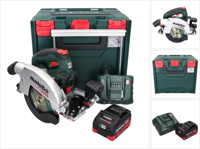 KS 18 LTX 66 BL accu-handcirkelzaag 18 V 165 mm + 1x accu 5,5 Ah + oplader + metaBOX fra Metabo – produktbillede