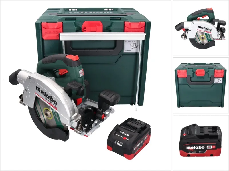 KS 18 LTX 66 BL accu-handcirkelzaag 18 V 165 mm + 1x accu 5,5 Ah + metaBOX - zonder oplader von Metabo – Produktbild