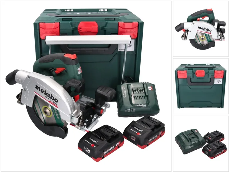 KS 18 LTX 66 BL accu-handcirkelzaag 18 V 165 mm + 2x accu 4,0 Ah + oplader + metaBOX från Metabo – produktbild