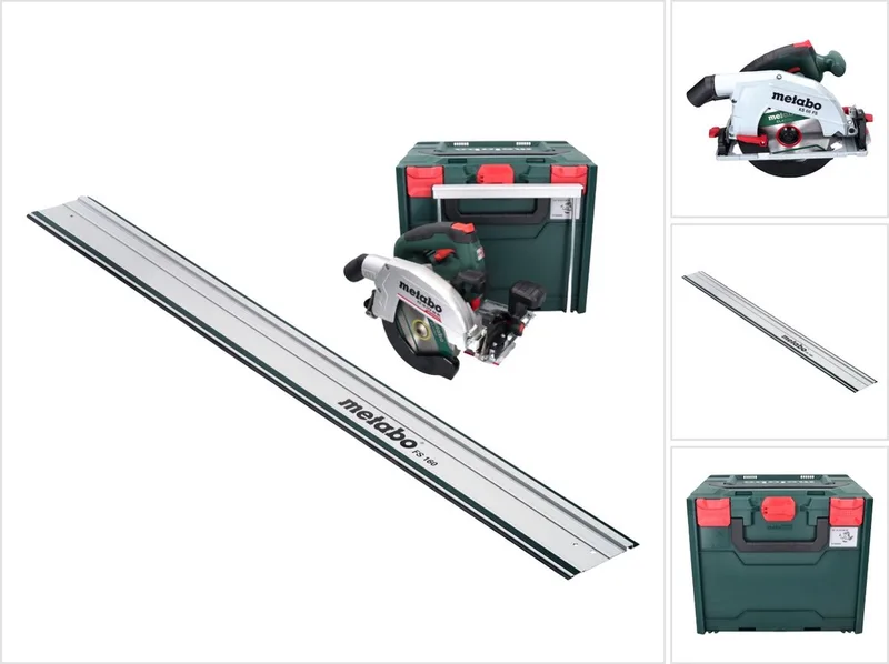 KS 18 LTX 66 BL accu-handcirkelzaag 18 V 165 mm + geleiderail + metaBOX - zonder accu, zonder oplader de Metabo – image du produit