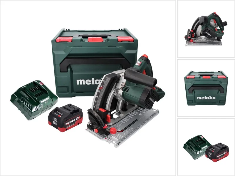 KT 18 LTX 66 BL accu invalcirkelzaag 18 V 165 mm + 1x accu 10.0 Ah + lader + metaBOX van Metabo – productafbeelding