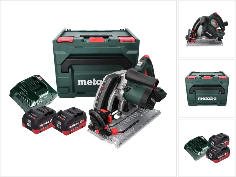 KT 18 LTX 66 BL accu invalcirkelzaag 18 V 165 mm + 2x accu 10.0 Ah + lader + metaBOX van Metabo – productafbeelding